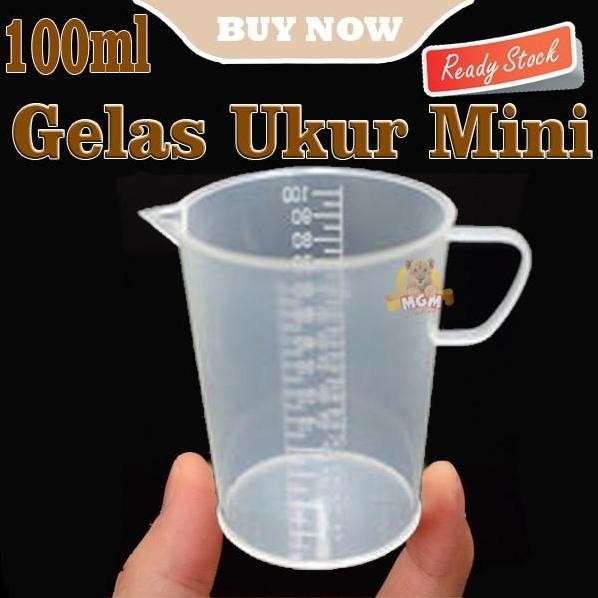 GELAS UKUR 100ML PLASTIK CANGKIR TAKAR 0.1L TAKARAN MINI BUBBLE TEA