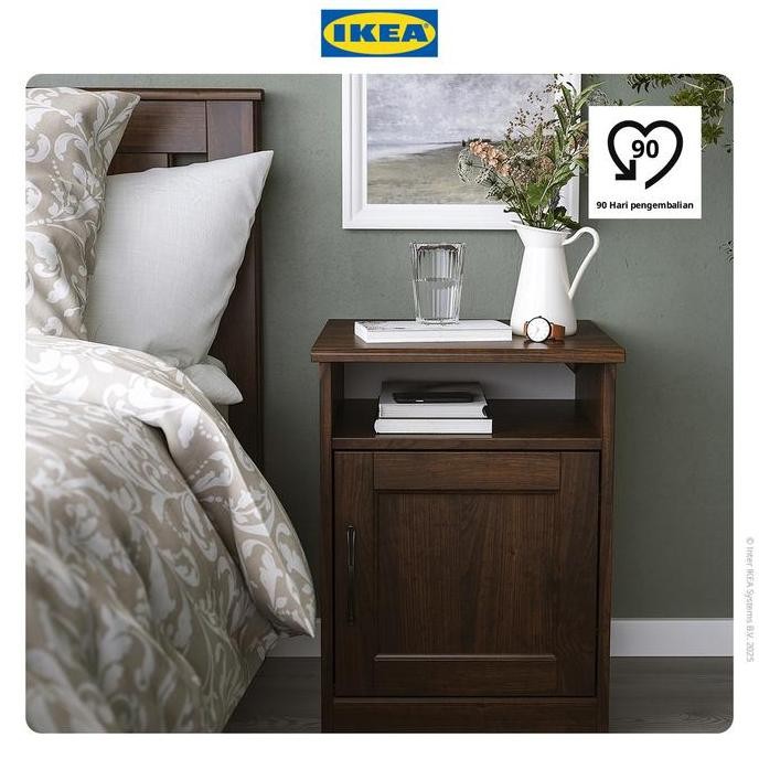 Ikea Songesand Meja Nakas Samping Tidur Cokelat 42X40 Cm Co