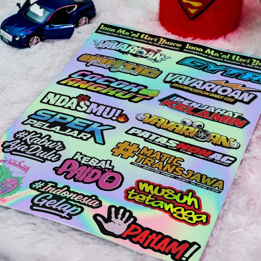 Ready Stiker Hologram, Stiker Hologram Motor, Stiker Motor Hologram, Setiker Hologram (Pack)