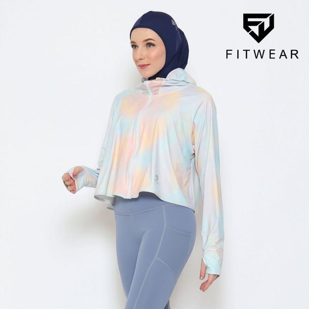 Gratis Ongkir Fitwear - Jaket / Jacket K-Style Anti Uv Olahraga Wanita Rihanna Upf 50++ - Allsize Ju