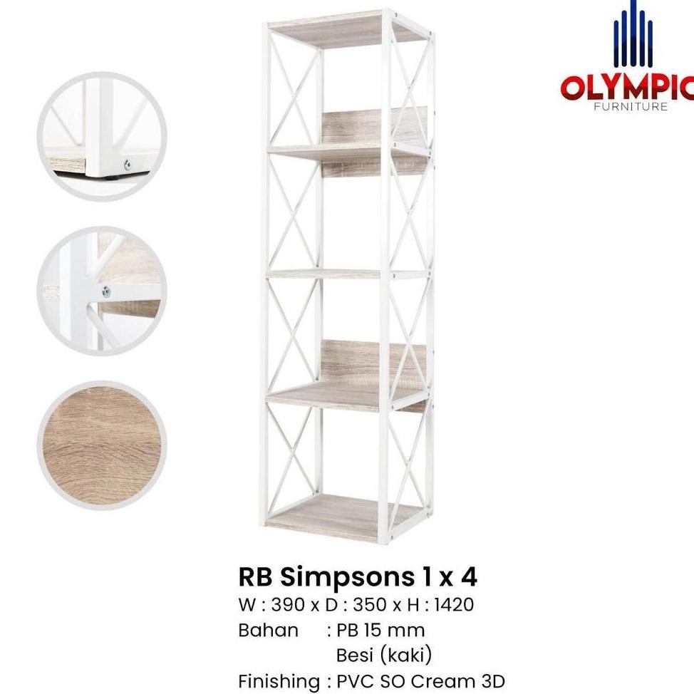 Rak Buku Susun Rangka Besi Serbaguna OLYMPIC