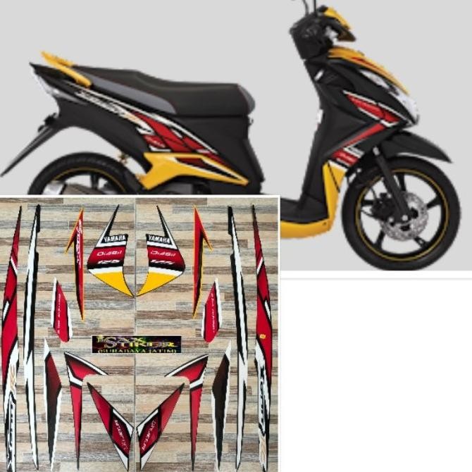 Promo striping original Yamaha Xeon RC kuning hitam tahun 2013 2014 COD
