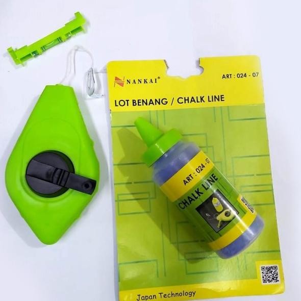 YZ Benang Sipatan Ukur Tukang Set/ benang tukang set/Chalk line reel with chalk/ Sipatan Tinta BERKU