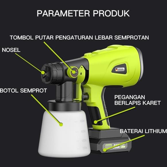 YZ ZPER Alat cat Semprot  listrik spraygun kompresor mini cat airbrush semprot cat baterai Kompresor