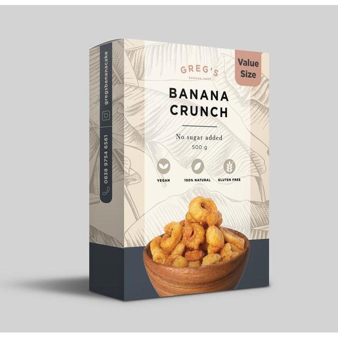 

Ready stok Terlaris Greg's Banana Crunch 500gr Termurah