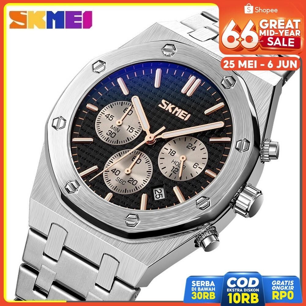 Jam Tangan Pria SKMEI 9296 Krono Rantani Stainless Tahan Karat