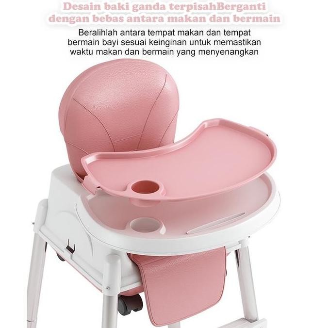 3 Tahun GaransiKursi Makan Bayi Balita Lipat Portabel Baby Chair Tempat Duduk Makan Bayi Kursi Bayi 