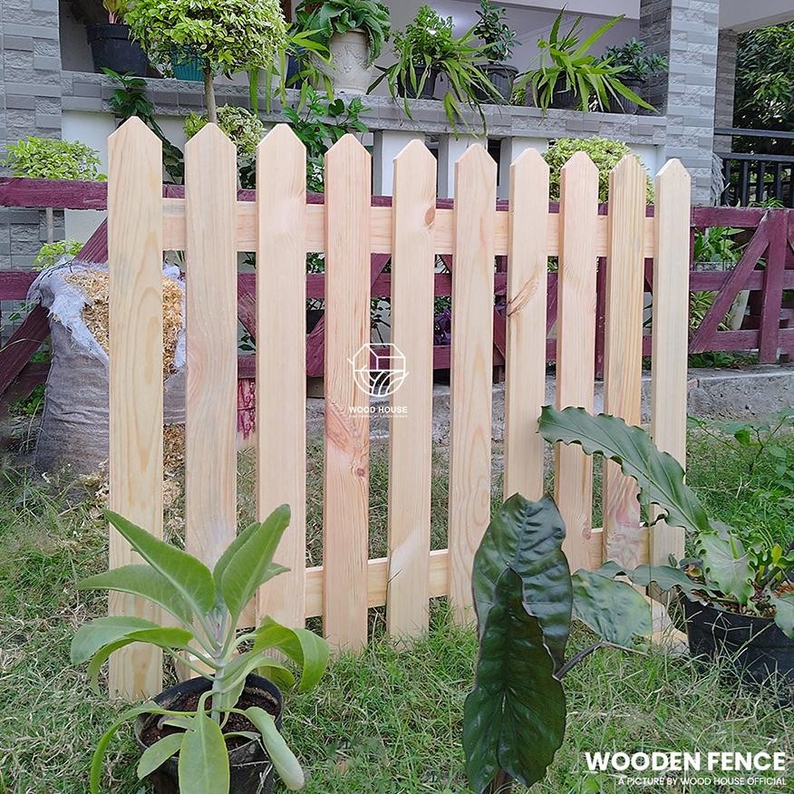 Wood House - Pagar Kayu Pembatas Jati Belanda/ Pagar Kayu Aesthetic/ Pagar Kayu Taman/ Pagar Rumah M
