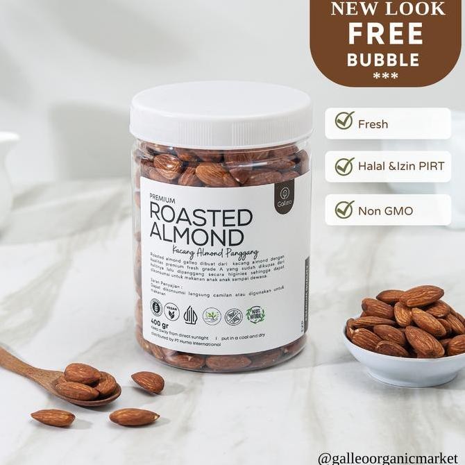 

Promo Kacang Almond Panggang 1 Kg / Roasted Almond Galleo Nuts