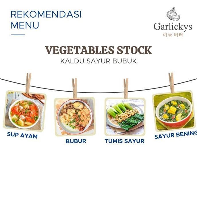 

Termantab] GARLICKYS Kaldu Jamur Ayam Kampung Sayur Sapi Bubuk non MSG Halal MPASI Mushroom Chicken Beef Vegetable Stock Powder