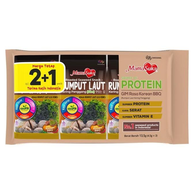 

Murah Mamasuka - Rumput Laut Panggang Barbeque Isi 3 @4,5 Gr (Sample Tidak Dijual Satuan)