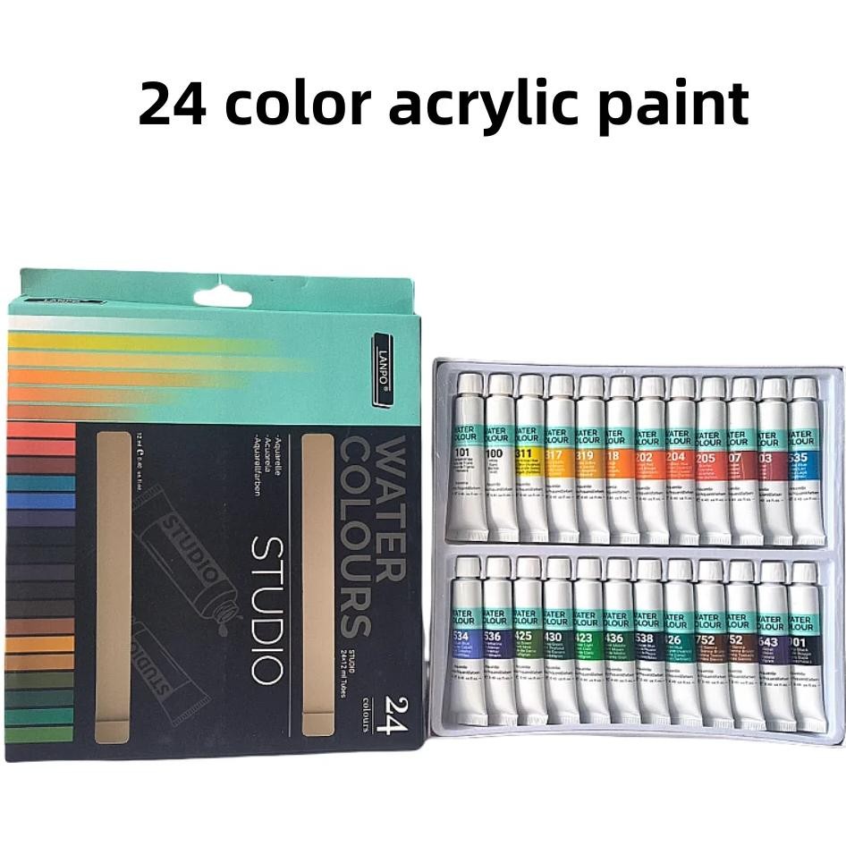 

Diy Graffiti Paint Acrylic Watercolor Gouache Pigment 24-Color Art Painting Set