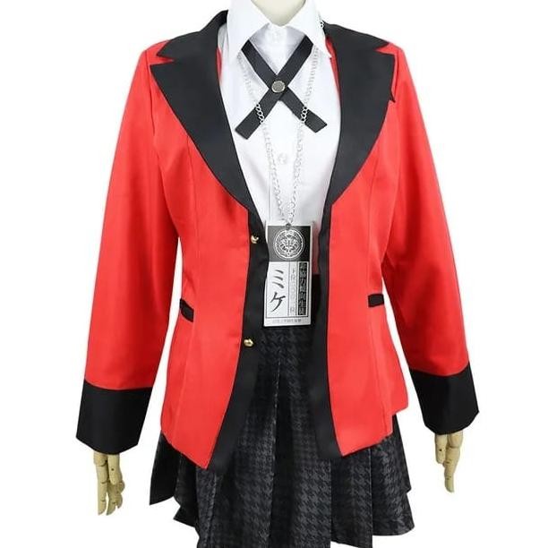 YZ (COD) READY STOCK KOSTUM COSPLAY KAKEGURUI JABAMI YUMEKO SEIFUKU BLAZER