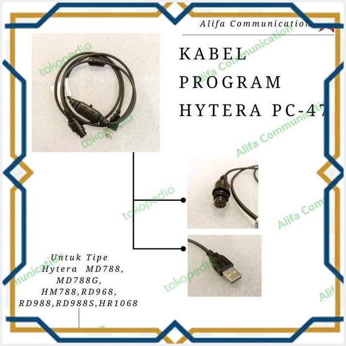 [alf] kabel program hytera pc47 untuk hytera md788 md788g rd988 rd988s rd968