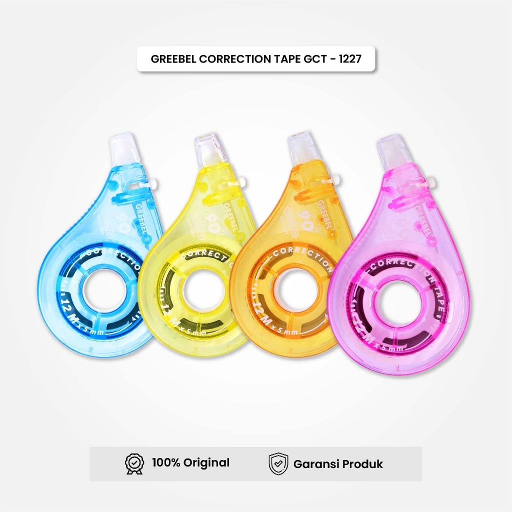 

Correction Tape Tip Ex Kertas GCT - 1227 / Correction Tape GREEBEL