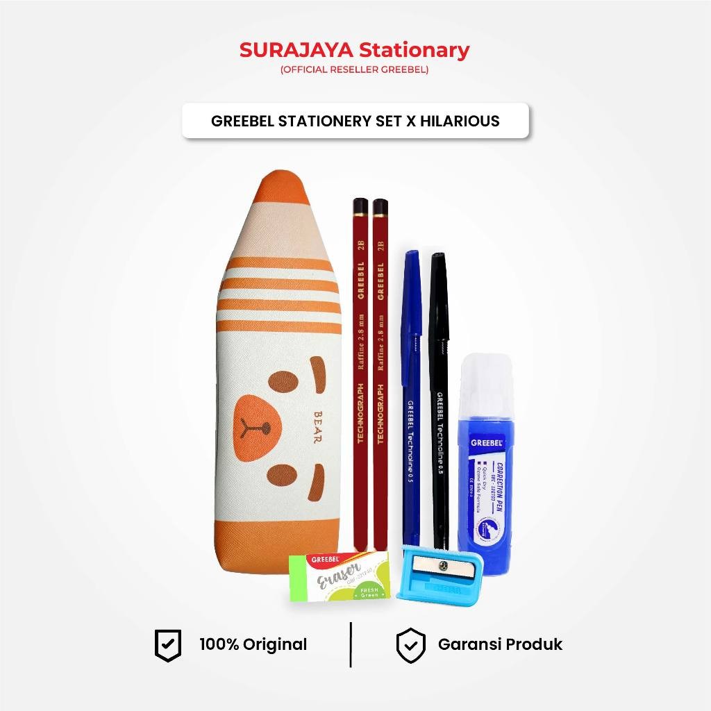 

Paket Alat Tulis / Stationery Set X Hilarious GREEBEL