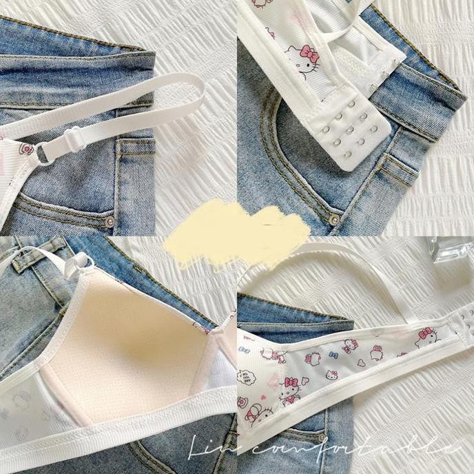 Bra BH Set Celana Dalam Pakaian Dalam Underwear Tanpa Kawat Busa Tipis Fashion Remaja Pelajar Wanita