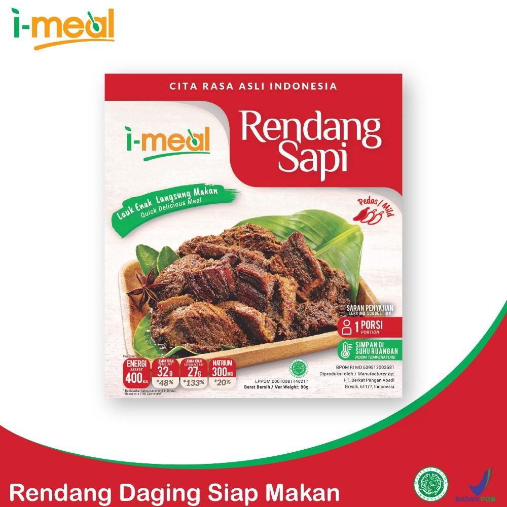 

I-Meal Rendang Sapi siap saji imeal makanan instan makanan siap saji makanan bernutrisi makanan sehat