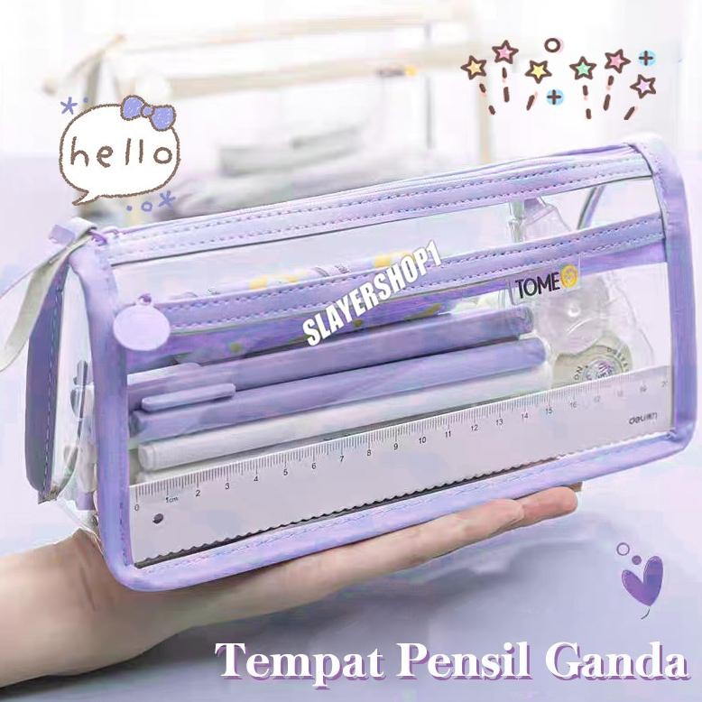 

Aw-96 Kotak Pensil Anak Perempuan Korean Style,Tpu Kotak Pensil Bening Transparan,Tempat Pensil Sekolah,Pensil Case Transparant