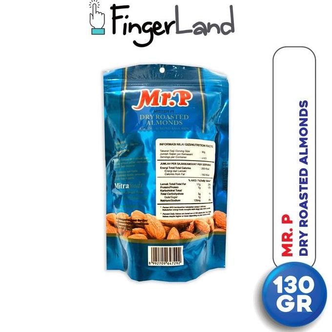 

Murah Mr. P Dry Roasted Almonds 130 Gram Kacang Almond Panggang