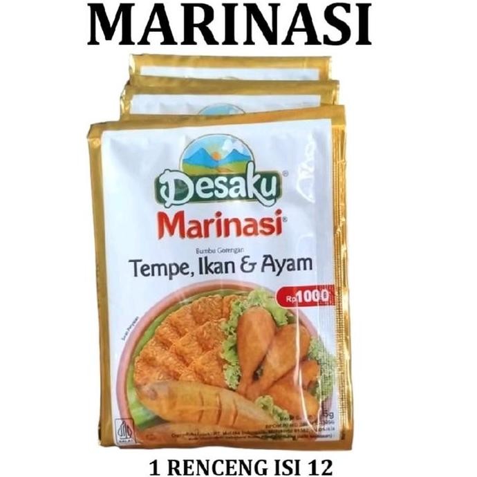 

HIW (Isi 3 Renteng - 36 Sachet) Desaku MARINASI Bumbu Tempe & Ikan Goreng 15gram