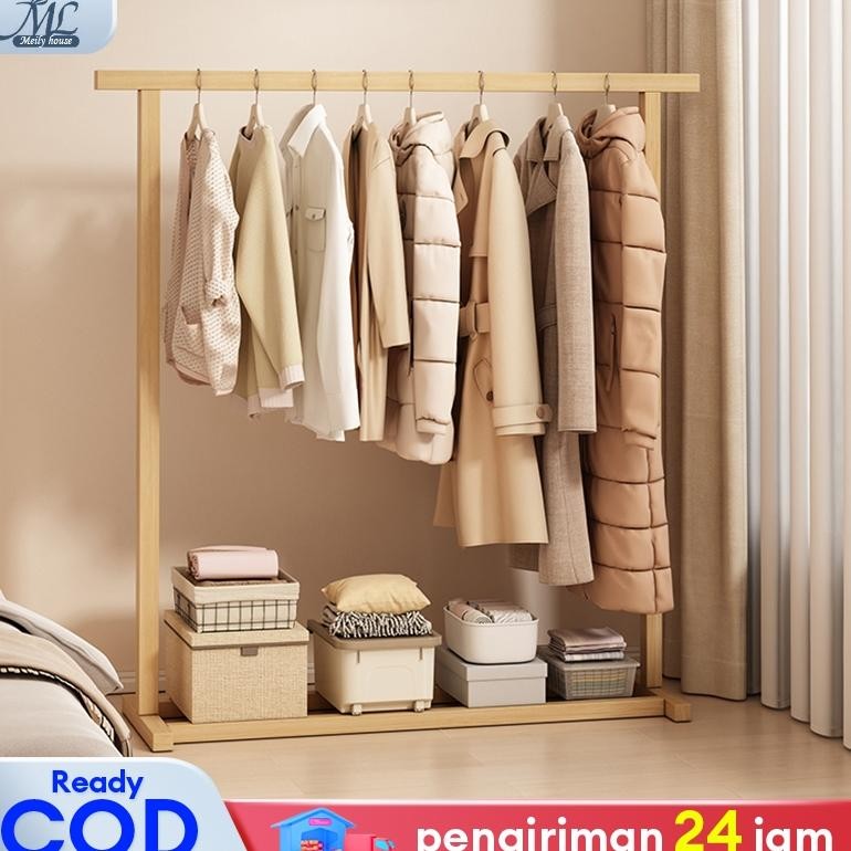 Stand Hanger/Rak Gantung Baju Kayu/Gantungan Baju/ Celanan Stand /Stand Hanger Serbaguna