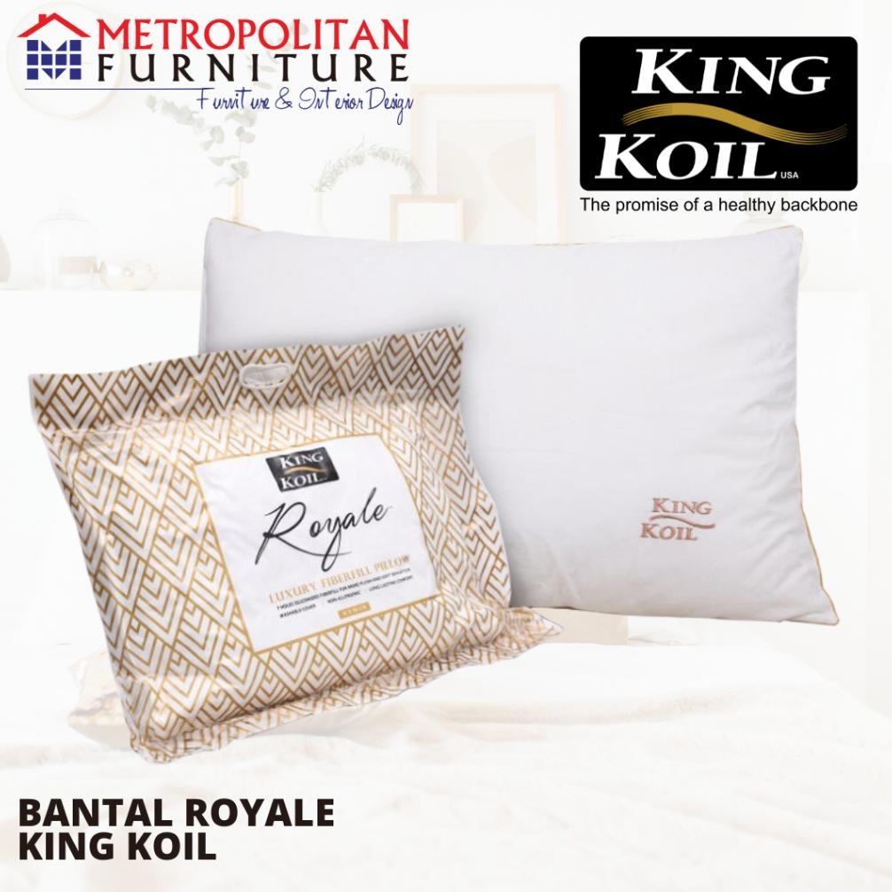Bantal KING KOIL Royale Pillow Gold Polyester Fiberfill KingKoil Ori