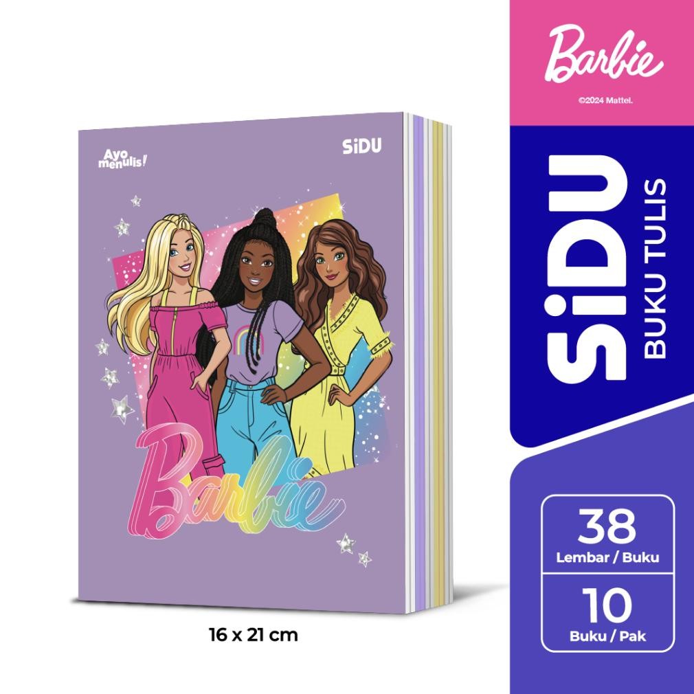 

(1PAK ISI 10BUKU) SIDU BUKU TULIS EB 38 BARBIE 21X16CM-320 / BUKU TULIS SIDU ISI 38 LEMBAR 1 PAK