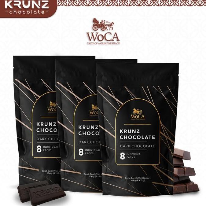 

Murah Woca Krunz Chocolate Dark 3 X 8 Individual Packs - Pouch