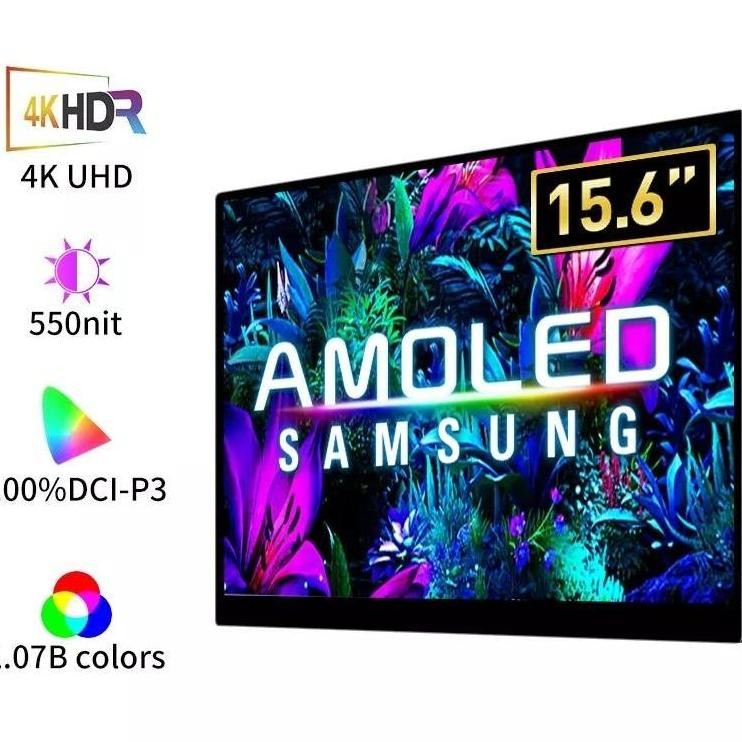 WEICHENSI Monitor portable OLED 15.6 inch 3840x2160 4K Touch screen