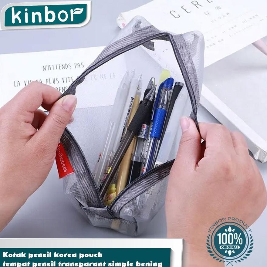 

Ukd-23 Kotak Pensil Korea Pouch/ Tempat Pensil Transparant Simple Bening Ukd-23