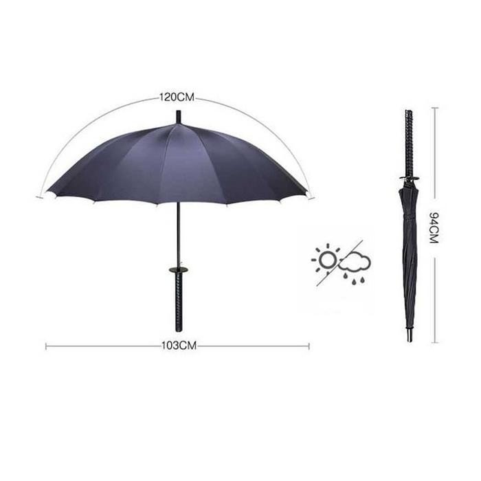 Payung Samurai Jepang Ninja Samurai Umbrella Katana Payung Besar Hitam