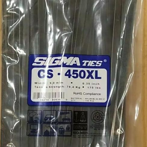 

Cable Ties Sigma CS-450 Hitam / Putih CV - 450 Kabel Tie CS - 450L