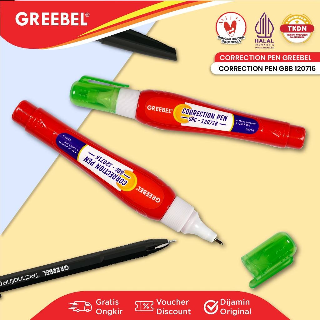 

Greebel Correction / Tipe X Pulpen Cepat Kering / Greebel Correction Pen Gbc 120716/Pcs