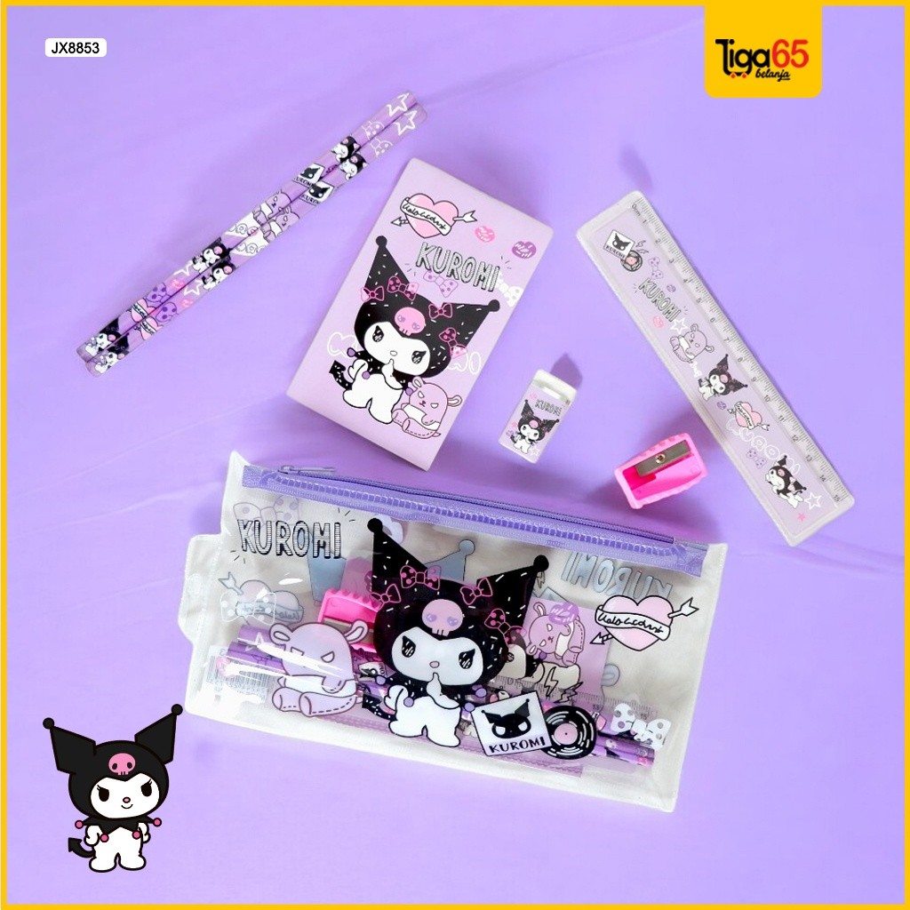 

Bingkisan Hampers Ulang Tahun Anak / Souvernir Hadiah Kado Lomba / Paket Alat Tulis Kuromi Jx8853