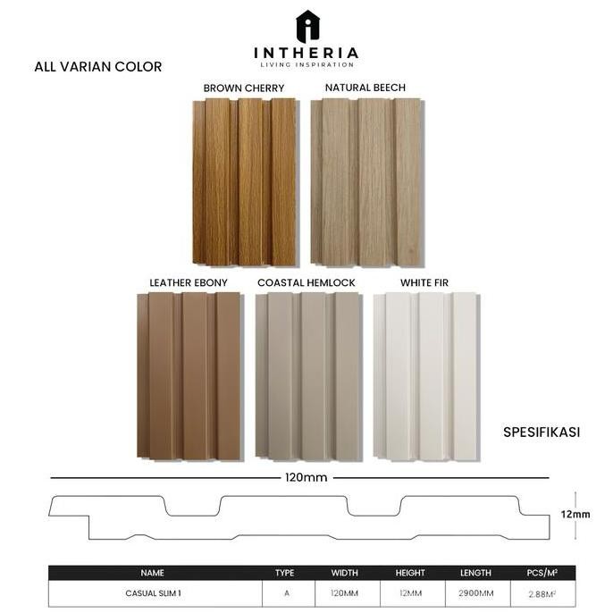 Miliki Wall Panel Balian - A1W White Triple Bar / Dinding Kayu