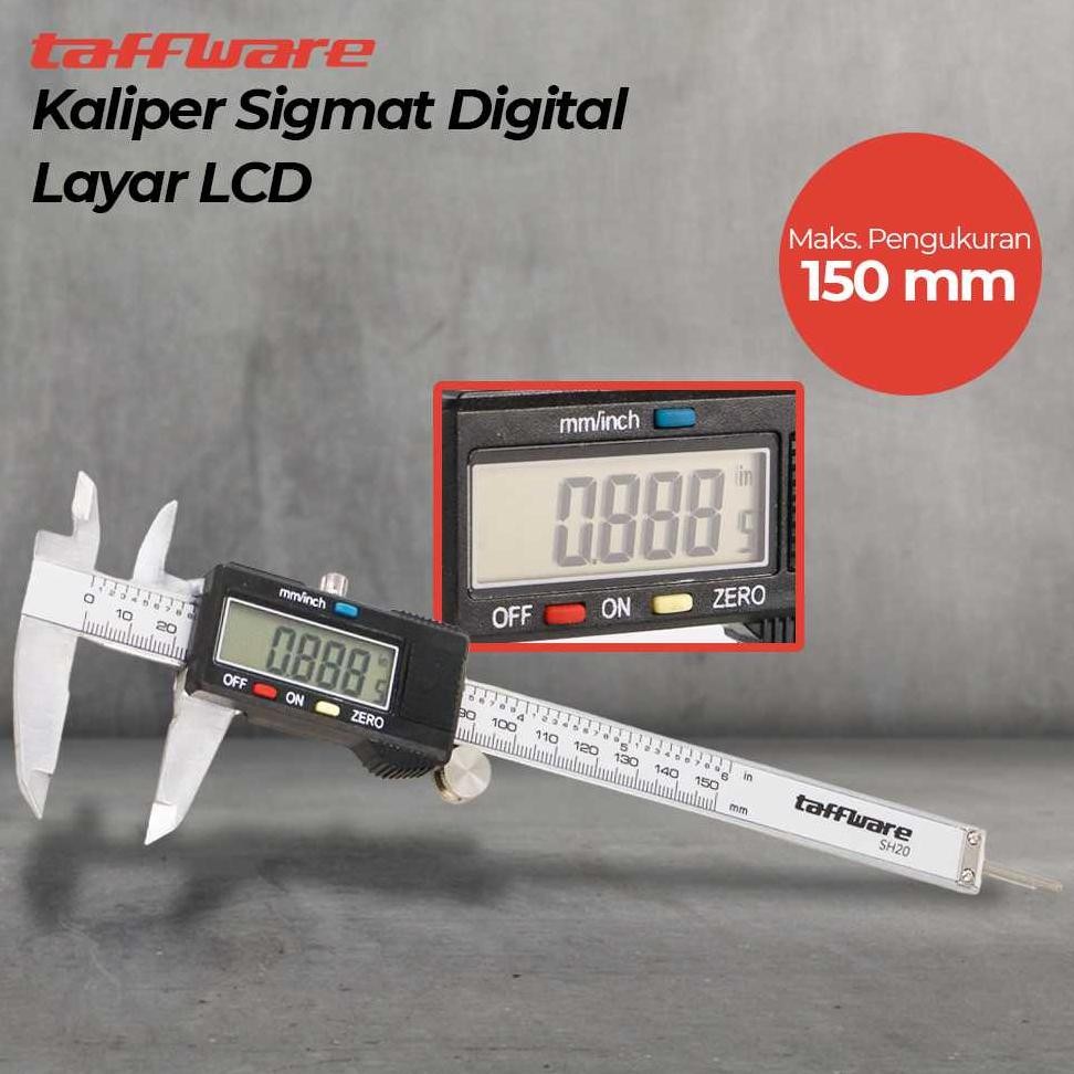 

Taffware Kaliper Sigmat Penggaris Jangka Sorong Digital Layar Lcd - Sh20