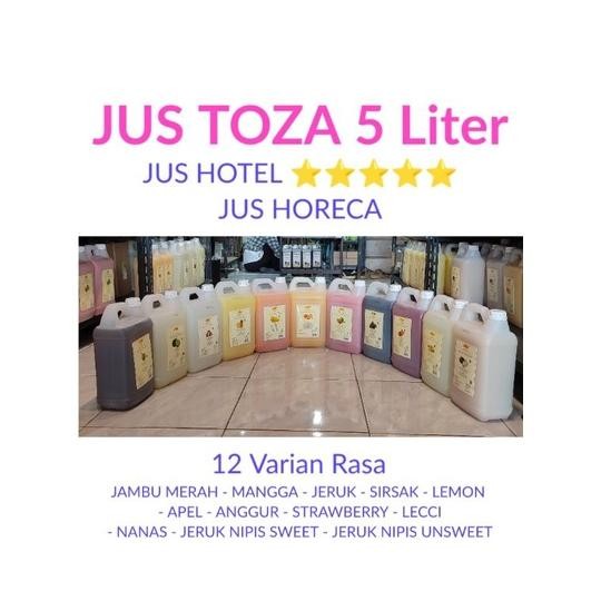 

Promo / Terlaris Jus TOZA 5 Liter Aneka Rasa Terbaik