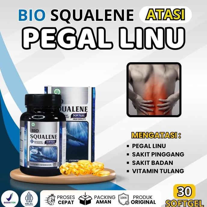 

Terlaris Atasi Badan Pegal Linu, Sakit Pinggang, Badan Encok , Sakit Badan, Untuk Vitamin Tulang Dengan Bio Squalene Minyak Ikan Hati Hiu Multikhasiat Isi 30 Softgel