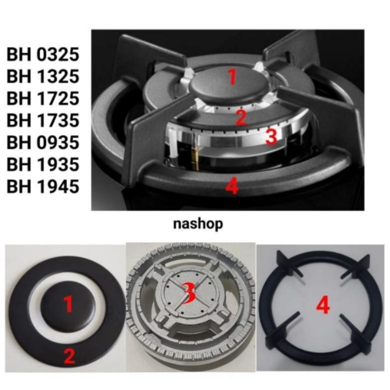 LARGE BURNER KOMPOR TANAM MODENA,AZALEA,DOMO , DLL