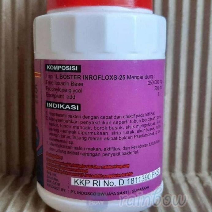 Terlaris Rainbow 1 Pc Booster Inrofloxs 25 Cair 100 Ml Obat Antibiotik Untuk Ikan Sakit Ampuh Dan Ef