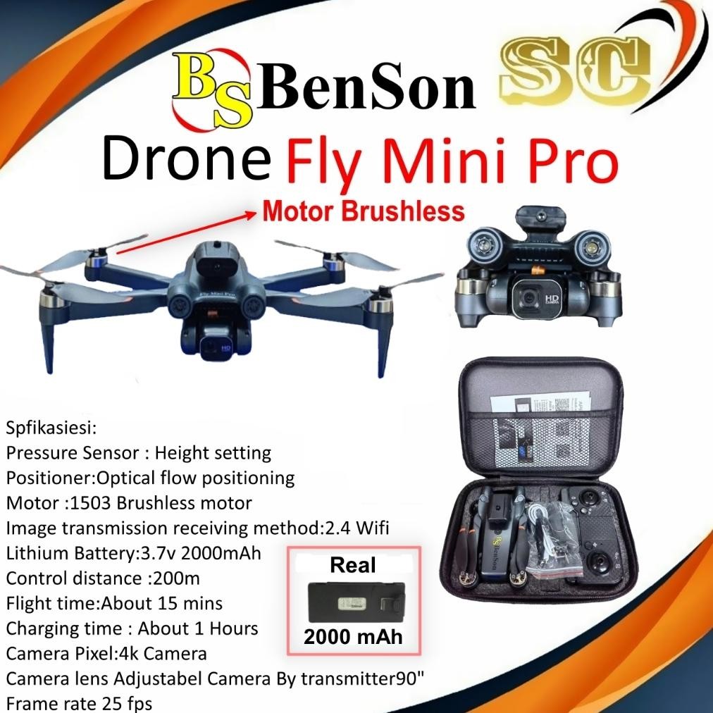 BenSon Drone Fly Mini Pro 4k Camera Motor Brushless / Drone Mini