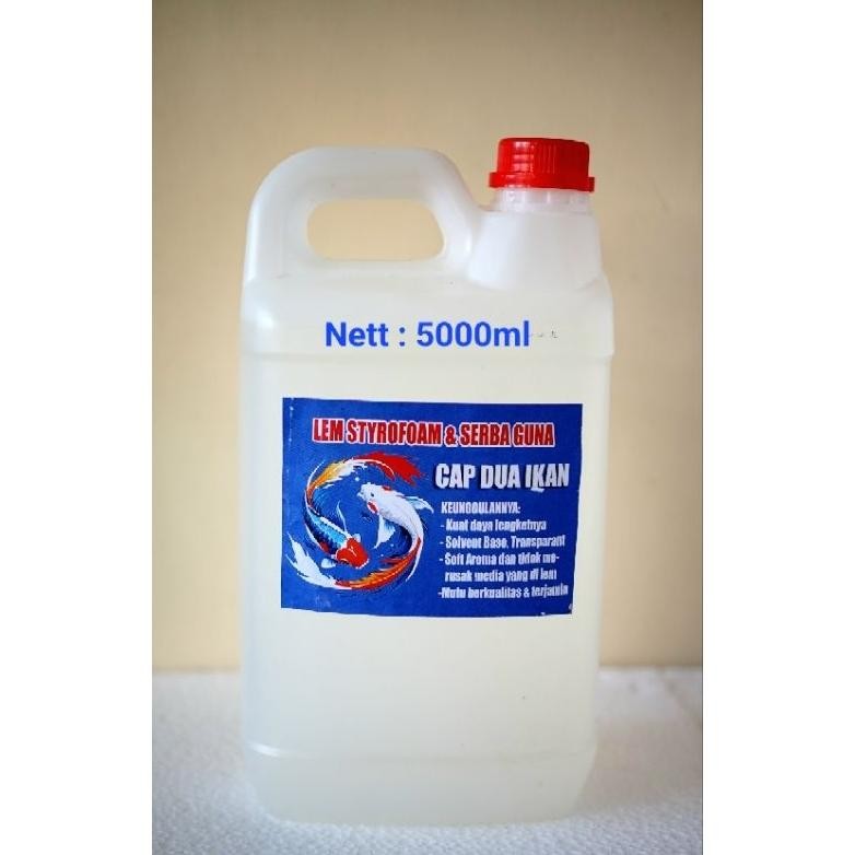 

PANAGO LEM STYROFOAM DAN SERBAGUNA 5000ML (5LT) CAP DUA IKAN BY BAS