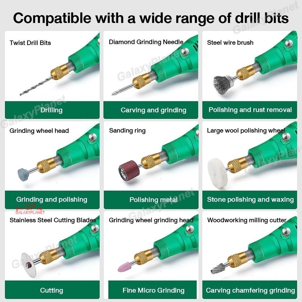 Bor Listrik 12V Pena Ukir Gerinda Multifungsi Bor Mini Portabel Alat Putar Listrik Mesin Gerinda Diy