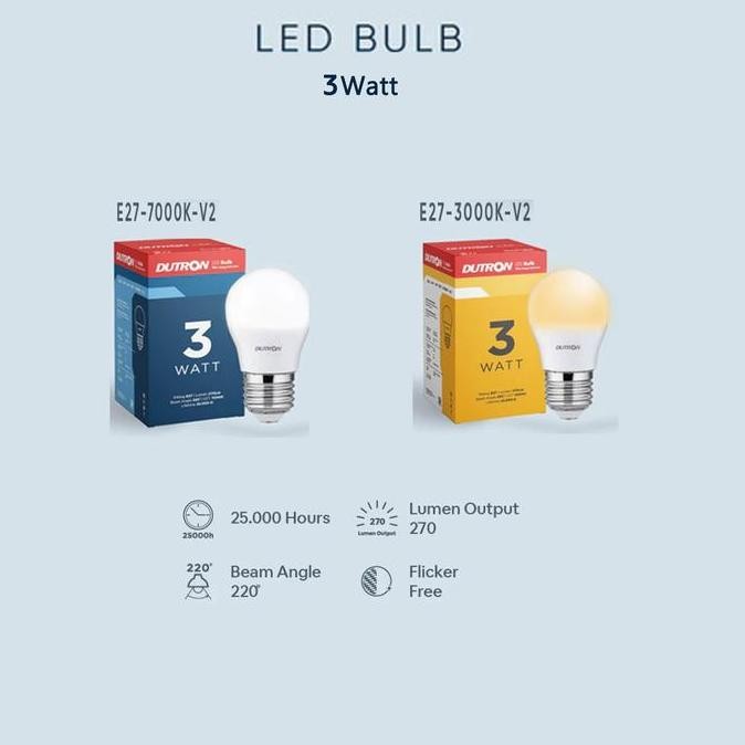 DUTRON Lampu LED Bulb bola lampu bohlam SNI Super Terang Ori Asli Kualitas Bagus 3w 3watt 5w 5watt 7