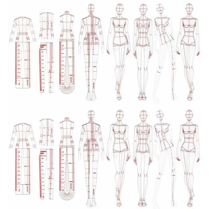 

TERBARU - Fashion Sketching Ruler Sewing Penggaris Pola Busana Jahit