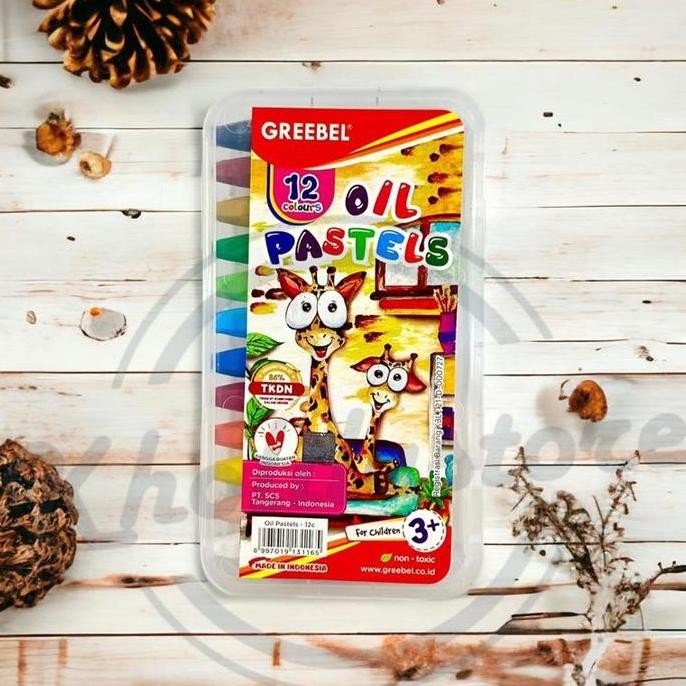 

Crayon Greebel 12 warna Oil Pastel 12c Termurah