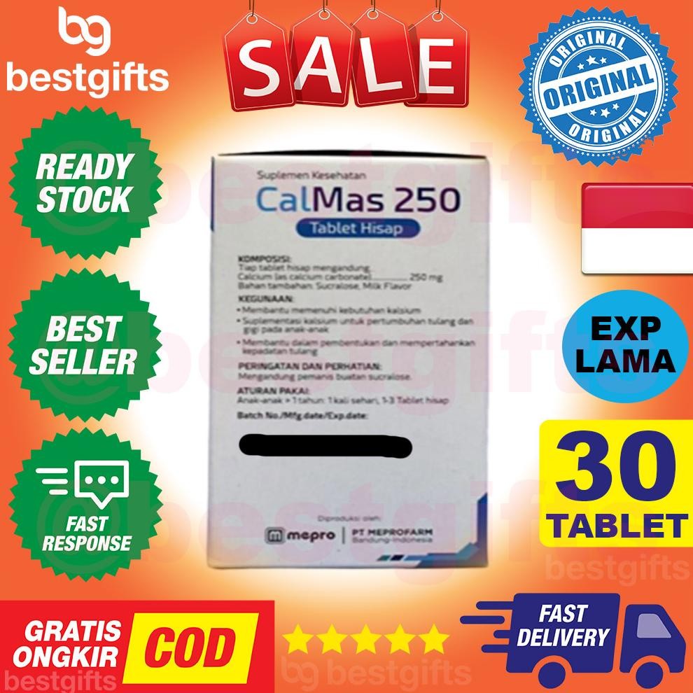 Ready Calmas Cal Mas Suplemen Kesehatan Kalsium Peninggi Badan 30 Tablet Hisap