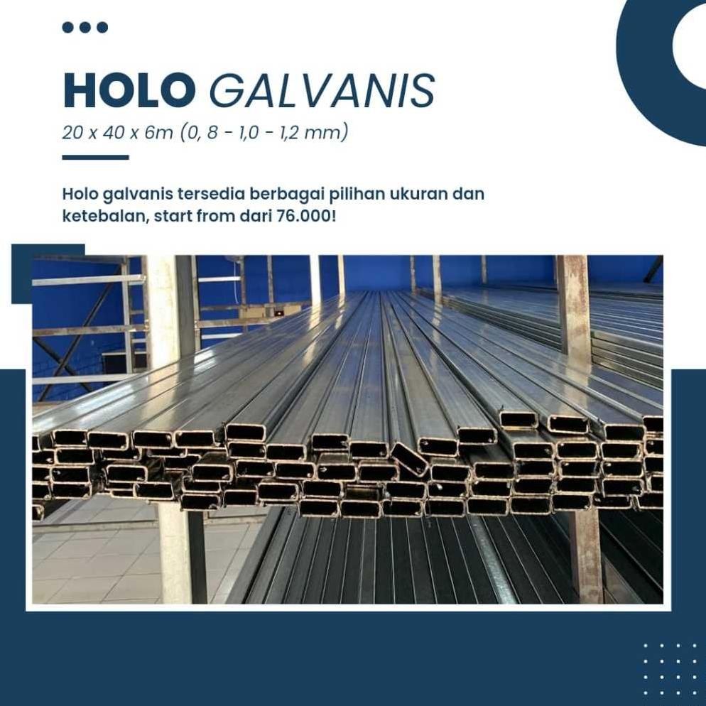 NEW BESI HOLO GALVANIS 2x4 Panjang 6 meter