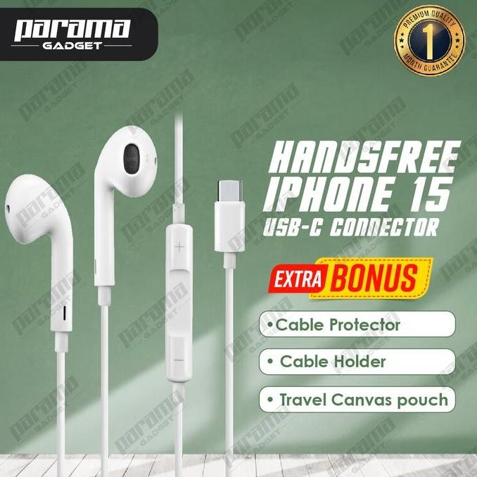 Earphone Handsfree Headset For Iphone 15 16 Ori 200% New Stok